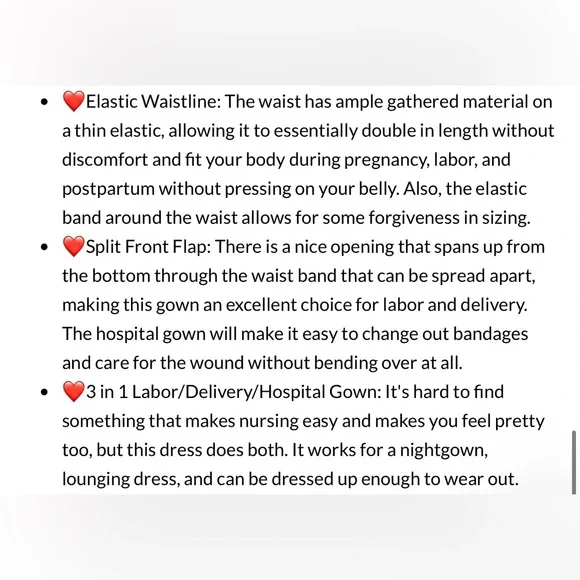 NEVER WORN Ekouaer Olive Green Maternity Nursing/Labor and Delivery Gown - Picture 8 of 8